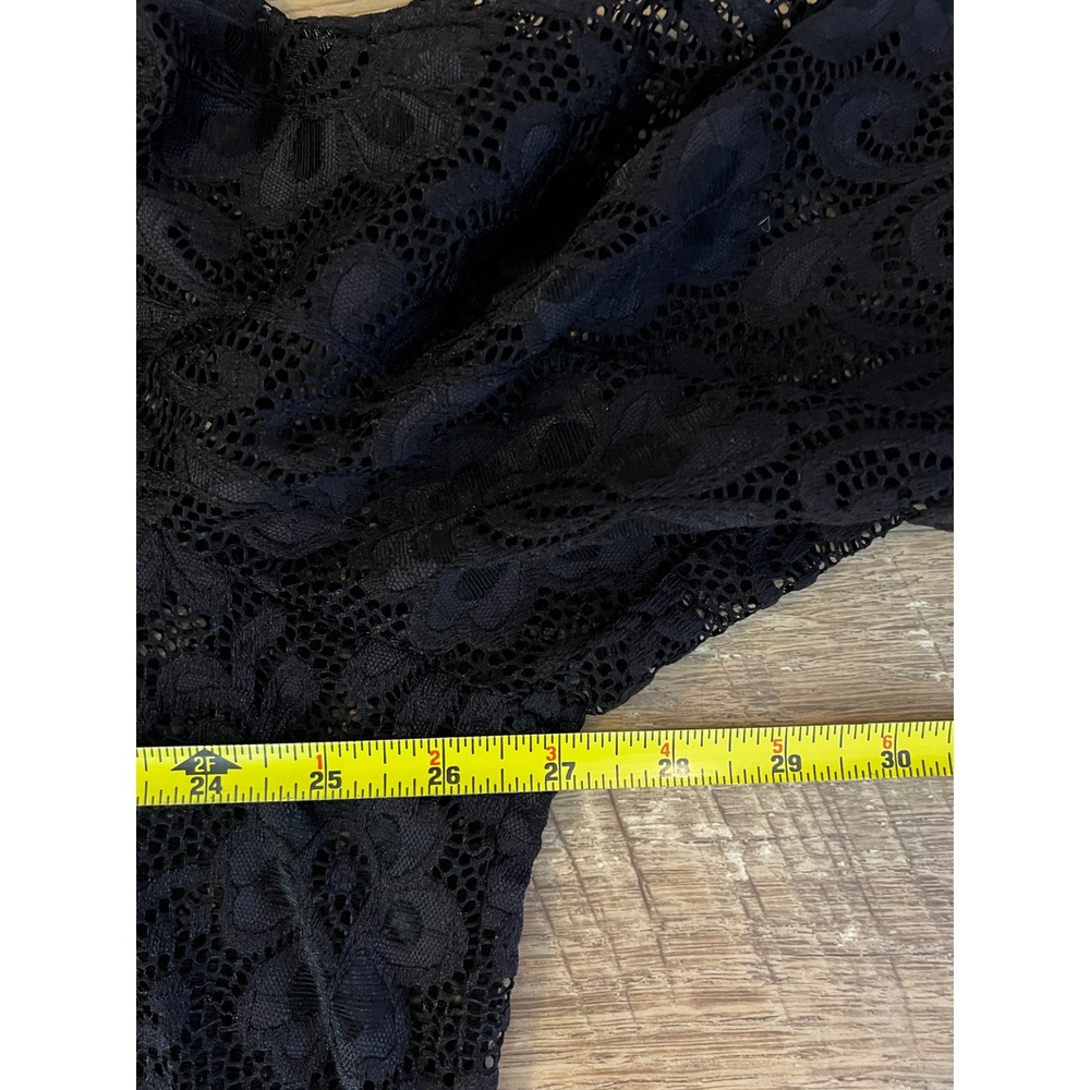 Torrid Black Lace Ruffle Bomber Jacket Size 18/20 Full Zip Whimsygoth NEW‎ - Picture 9 of 9